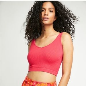 EUC Free People Solid Rib Brami in Cherry